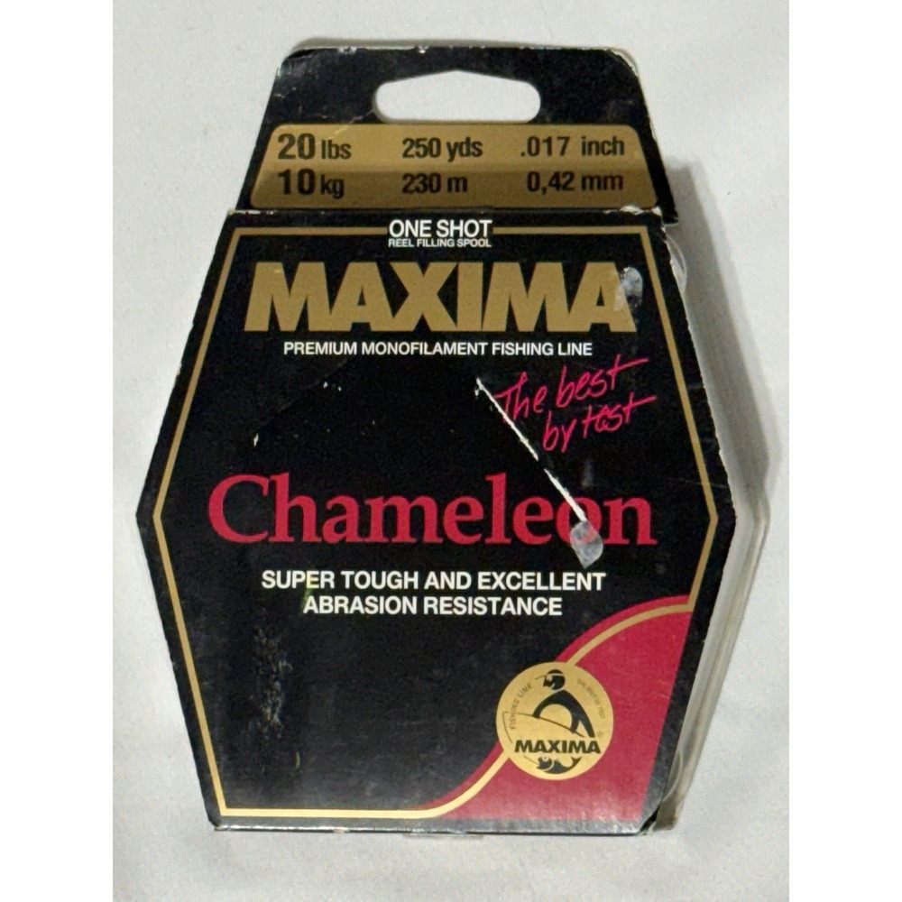 Maxima 20lb Red Chameleon Mono Fishing Line 250 yds Formulated to Change Color